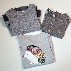 3 girls long sleeve shirts size 4